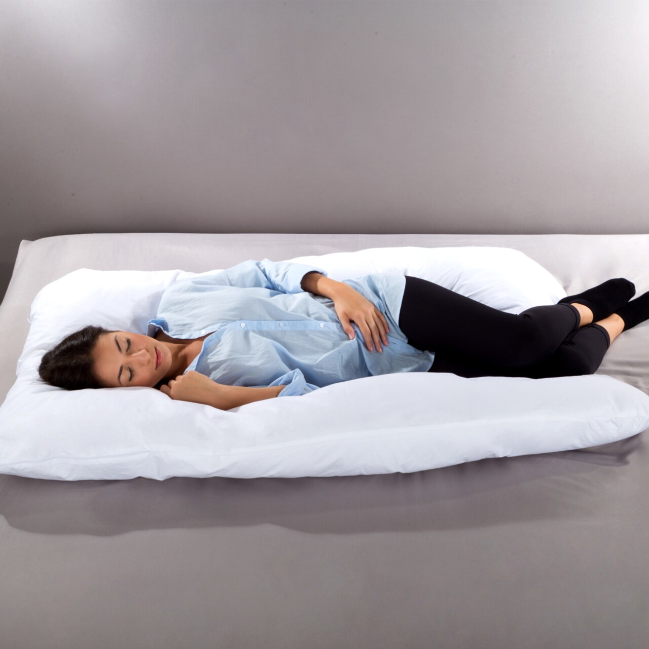 Lavish Home Full Body Pillow 7 in 1 Jumbo Pillow with Removable
